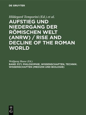 cover image of Philosophie, Wissenschaften, Technik. Wissenschaften (Medizin und Biologie)